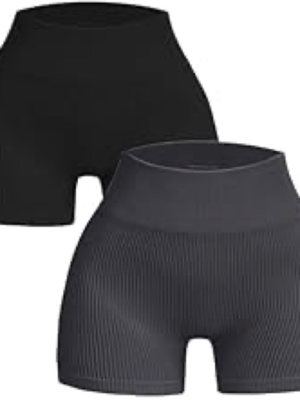 Women's Black and Gray Bike Shorts